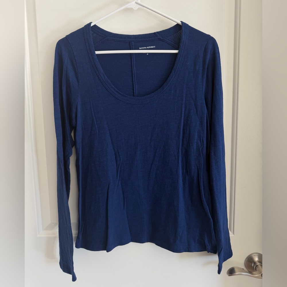 Banana Republic Deep Blue Long Sleeve Top